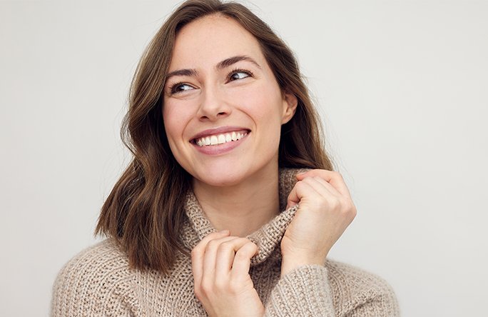 Lady smiling in jumper