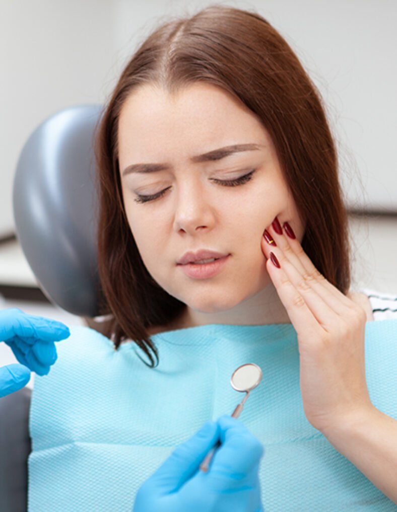 Dental Emergency lady with toothache