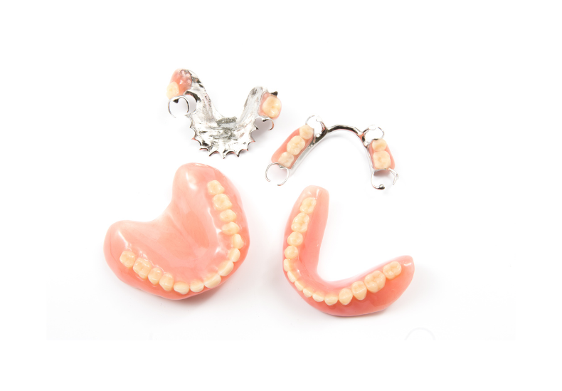 Types of dentures acrylic denture chrome denture